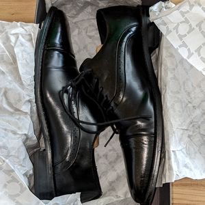 Stacy Adams mens leather cap toe dress shoes
